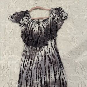 Elegant Black and White Romper